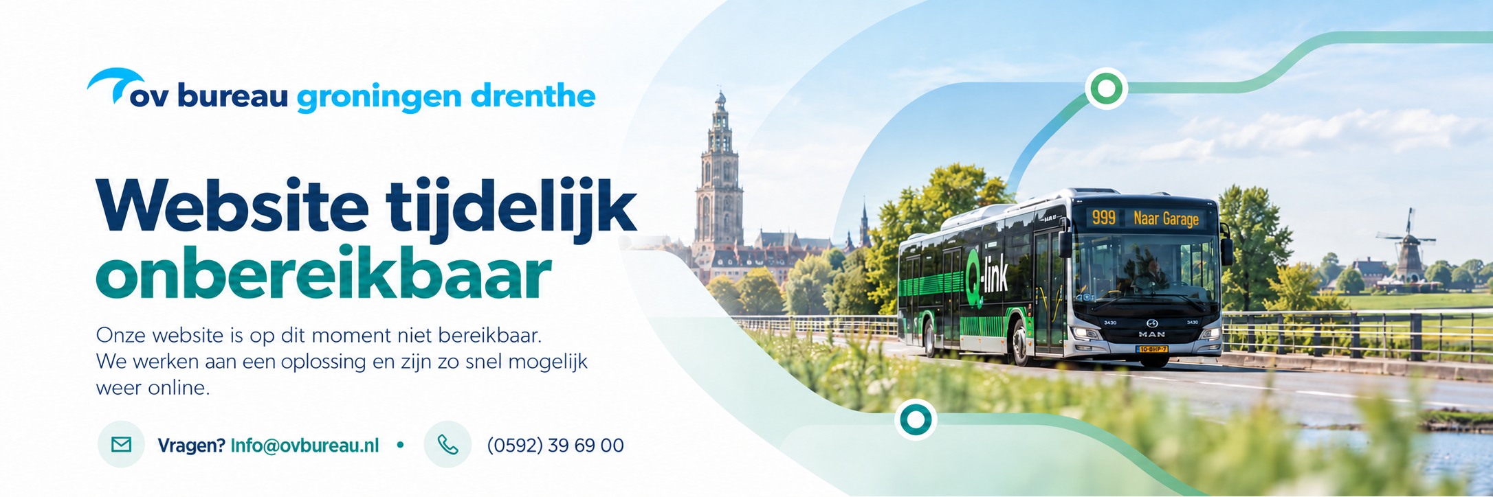 De website van OV Bureau Groningen Drenthe is tijdelijk niet beschikbaar.